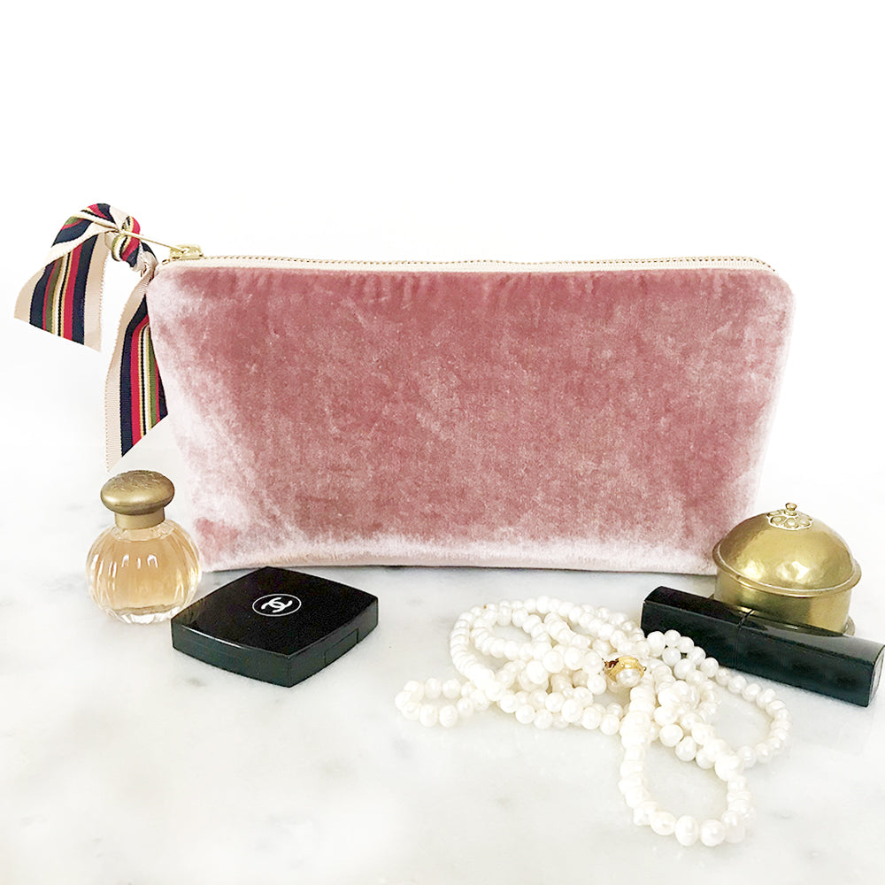 Velvet clutch bag